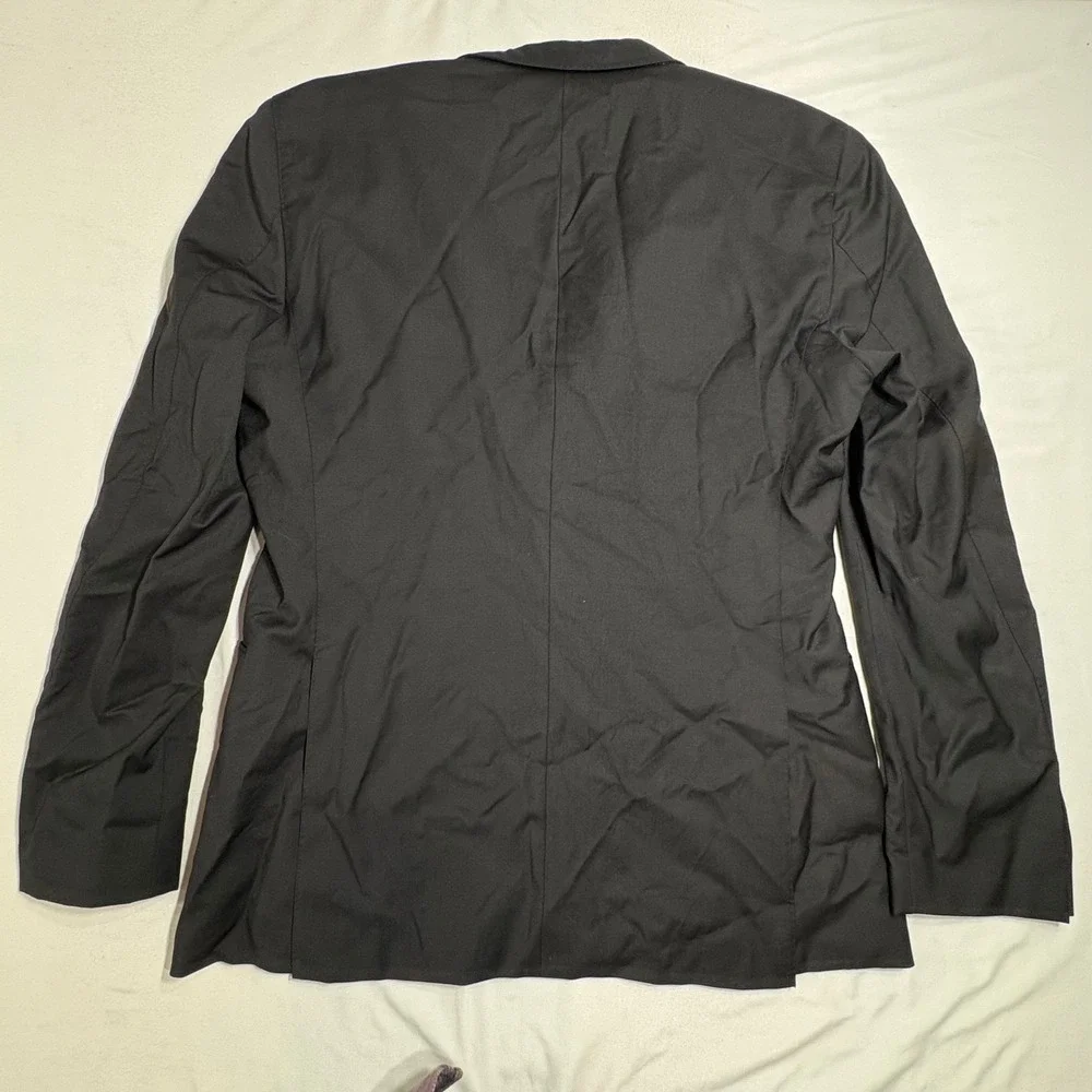 Hugo Boss‎ Blazer Mens 38R Black Reda Super 110 Wool Rayman Wayne Suit Jacket